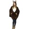Fun World Brown and White Pullover Reindeer Poncho with Antlers Women Adult Christmas Costume - One Size
